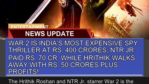 War is Indias Most Expensive Spy Thriller at Rs