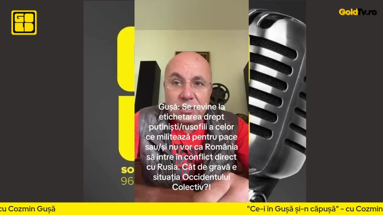 Gușă: Se revine la etichetarea drept putiniști/rusofili a celor ce militează pentru pace
