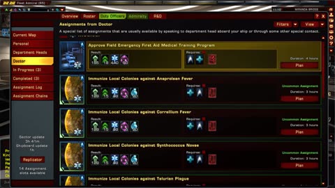 Duty Officers and commendation marks for Star Trek Online