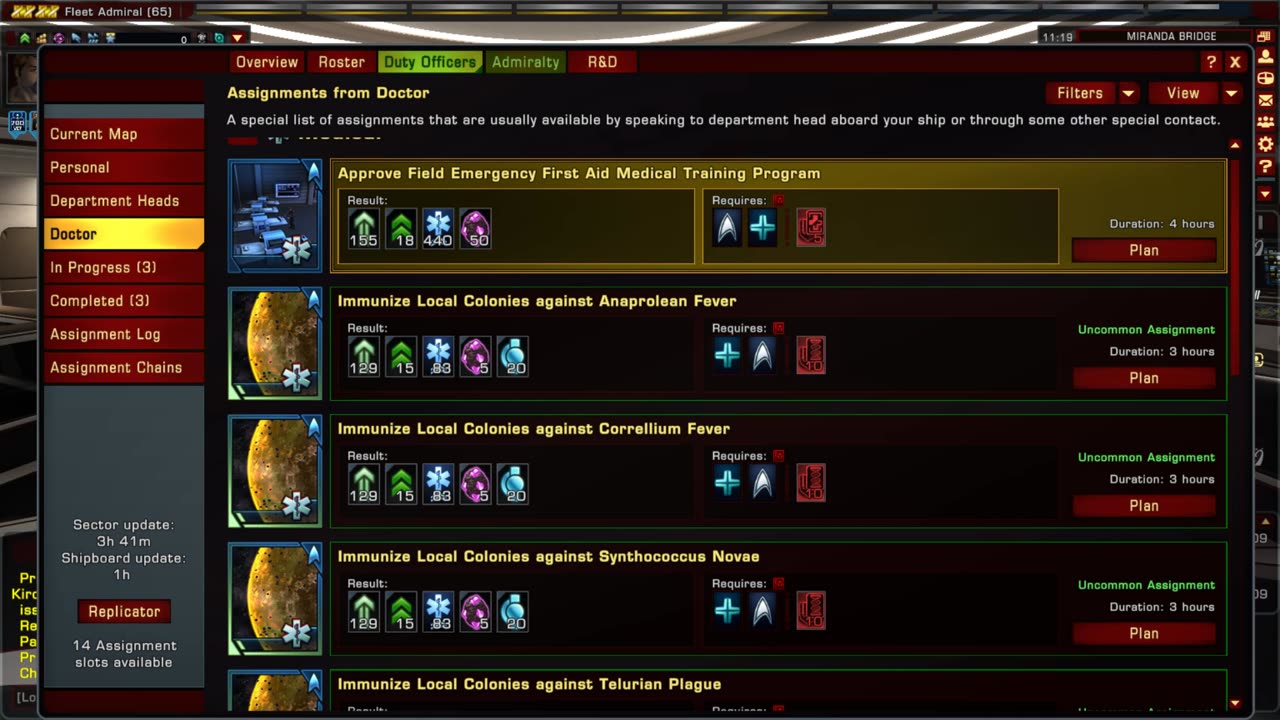 Duty Officers and commendation marks for Star Trek Online