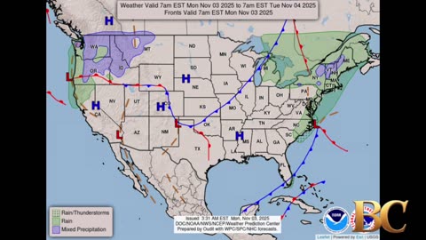 National Weather Forecast (November 3, 2025)