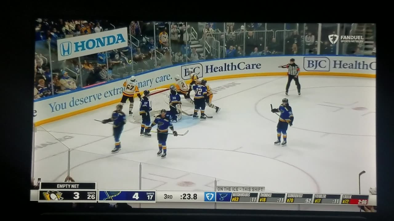 PIT vs STL - Penguins Tied 4-4