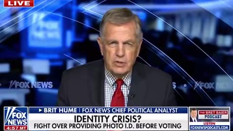 🚨 BOOM! Brit Hume just TORCHED Chuck Schumer on voter ID: “What rubbish! Schumer