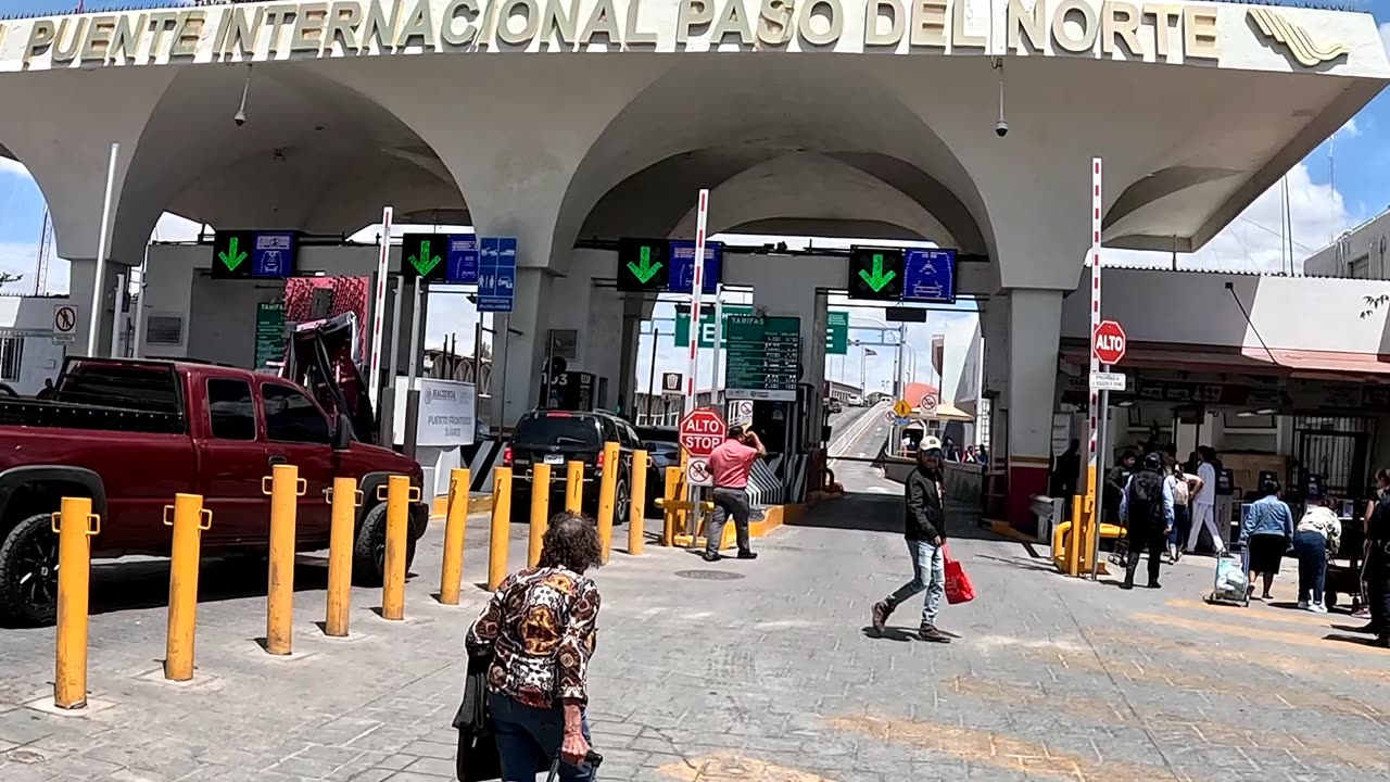 Downtown Border Crossing in Juarez Mexico