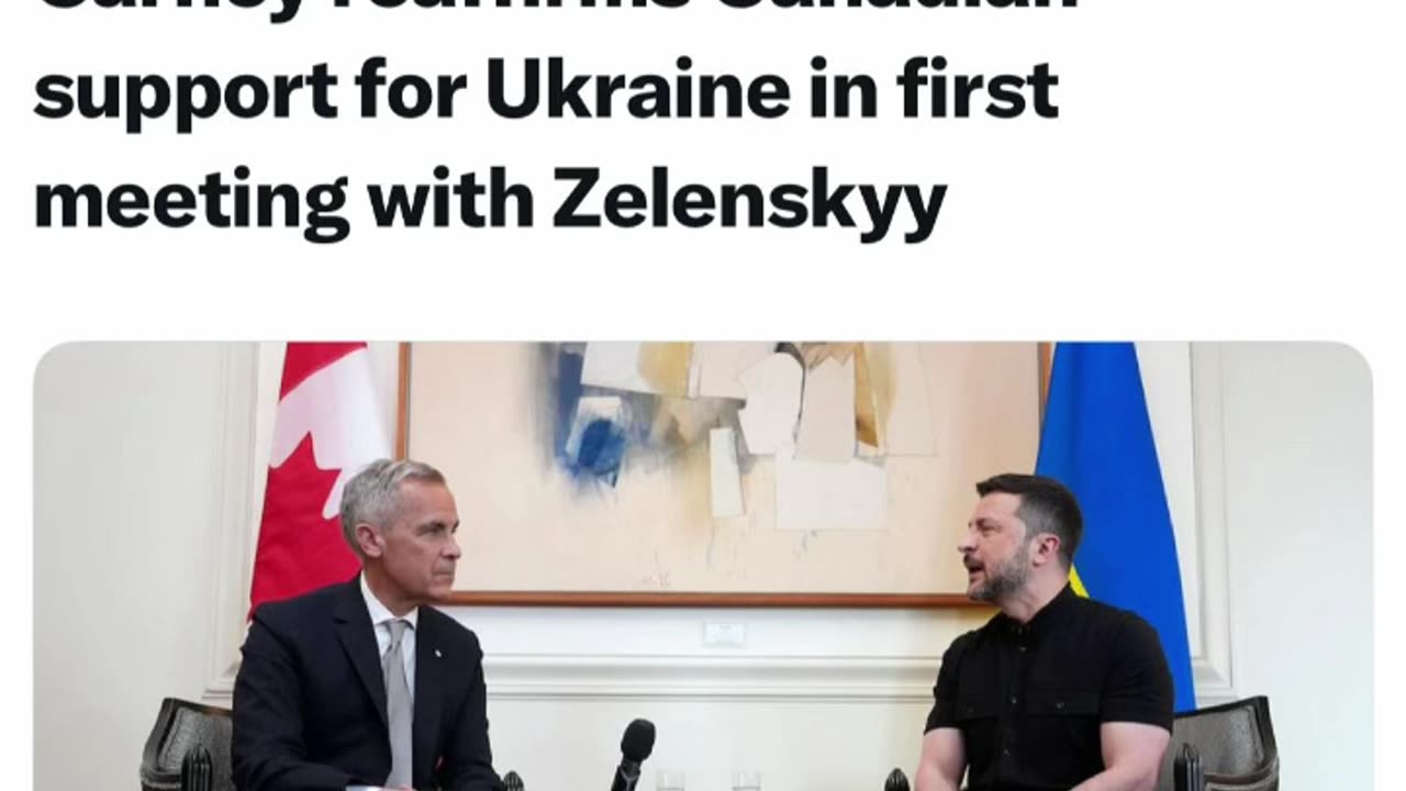 Carney reaffirms Canadian support for Ukraine in first meeting with Zelenskyy 🤬