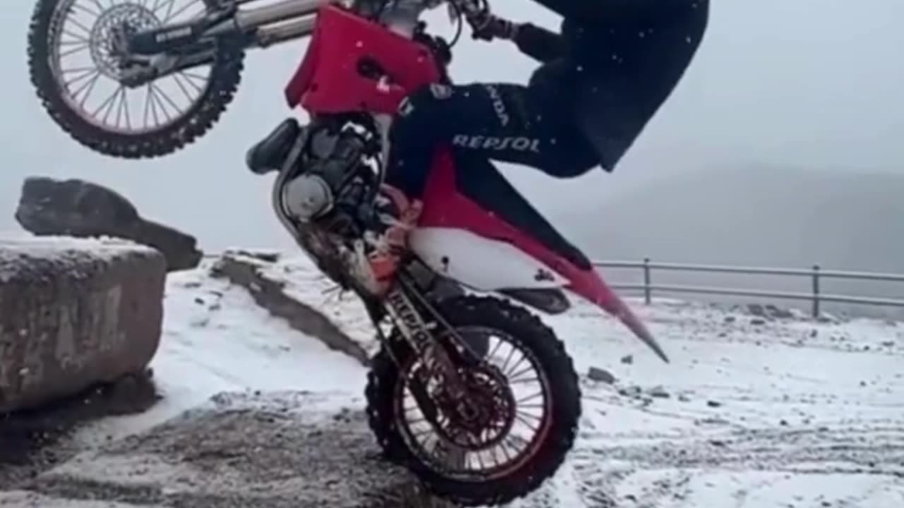 Wheelie King in the Snow! 👑 ❄️