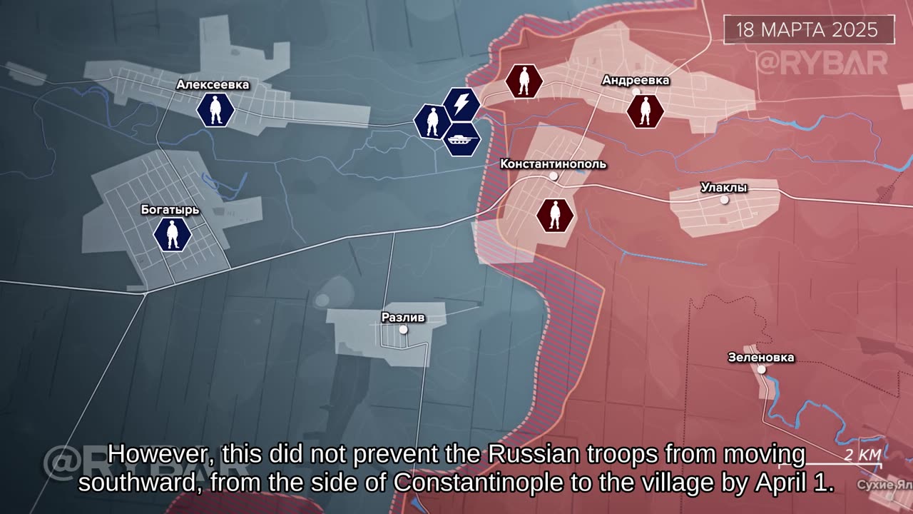 🇷🇺 🏹 🎣 Rybar -Oncoming Battles near Andreevka and Constantinople
