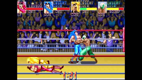 Muscle Bomber Duo game over screens (with all characters)