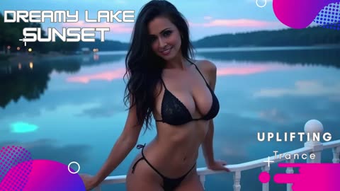 🌅✨ Uplifting Trance: Dreamy Lake Sunset 🌅✨