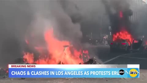 Protests against immigration raids grip Los Angeles