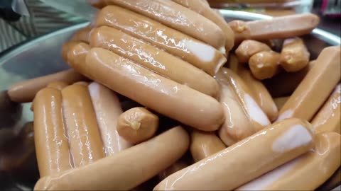 1,000 sold out a day! Amazing Cheese Hot Dog Making Process Korean street food