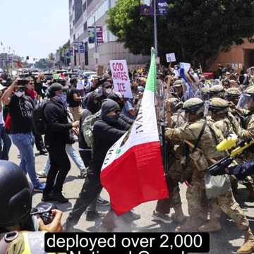Manifestantes violentos en Los Ángeles
