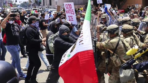 Manifestantes violentos en Los Ángeles