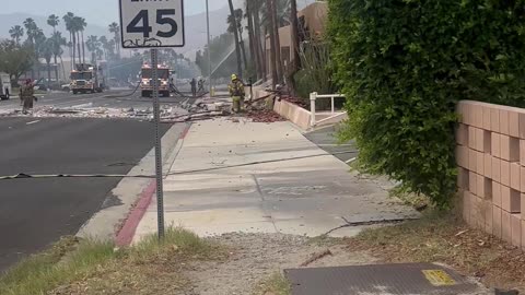 There are media reports of an explosion in Palm Springs, California.