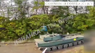 💥🛸 Ukraine Russia War | Russian Fiber Optic Drone Destroys Ukrainian Gvozdika SPG | RCF
