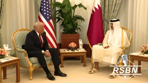 WATCH: President Trump Talks With The Emir Of Qatar - 5/14/25