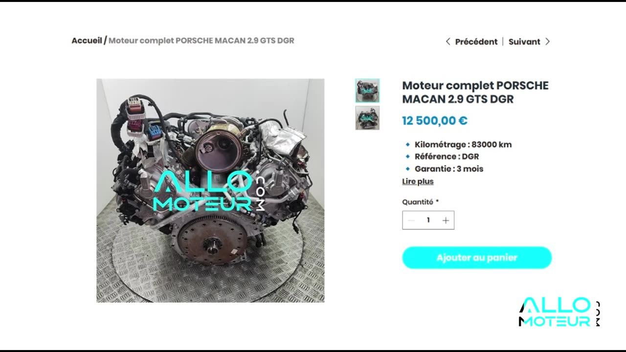 ALLOMOTEUR.COM - Moteur complet PORSCHE MACAN 2.9 GTS DGR