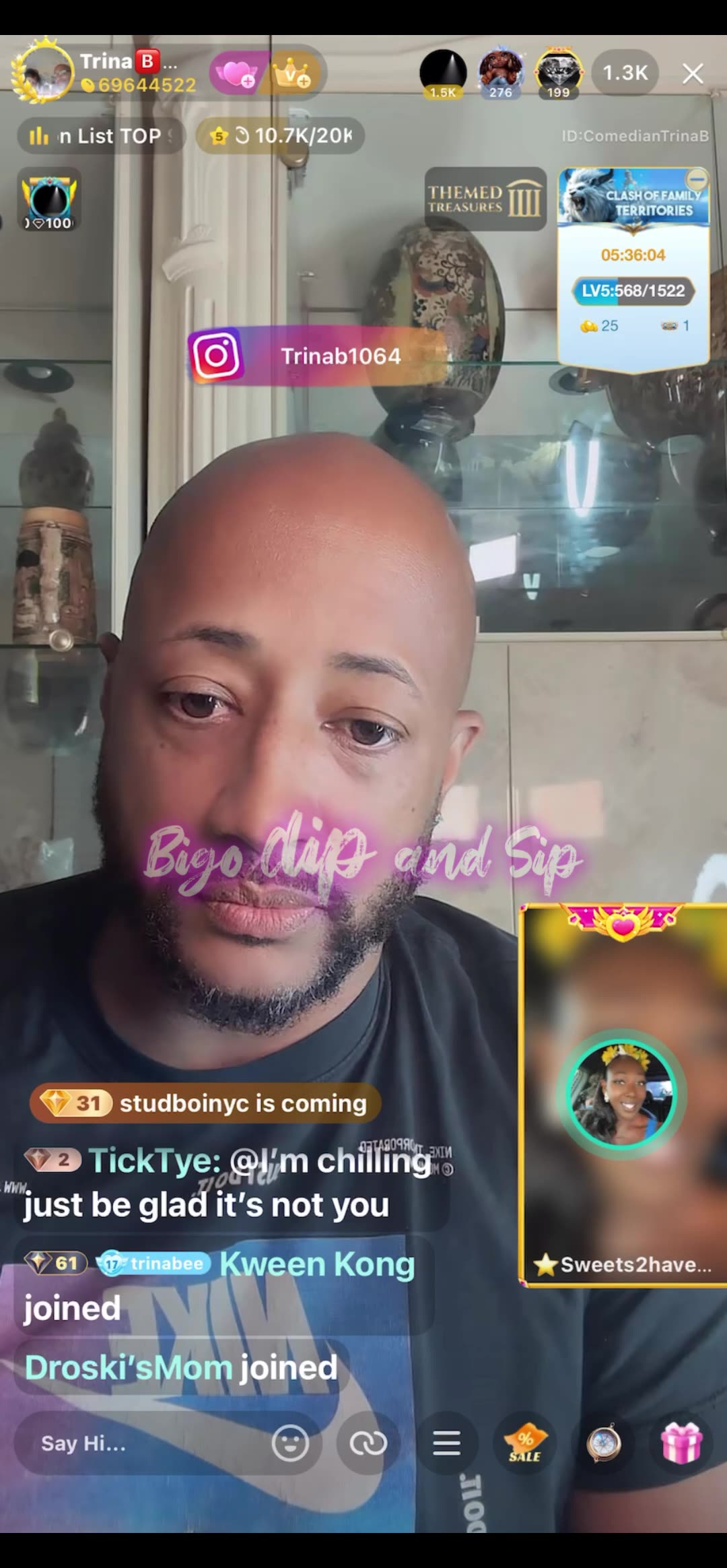 TrinaB talks to Sweets2Have about Princejay background 5/25/25 #bigoclipandsip