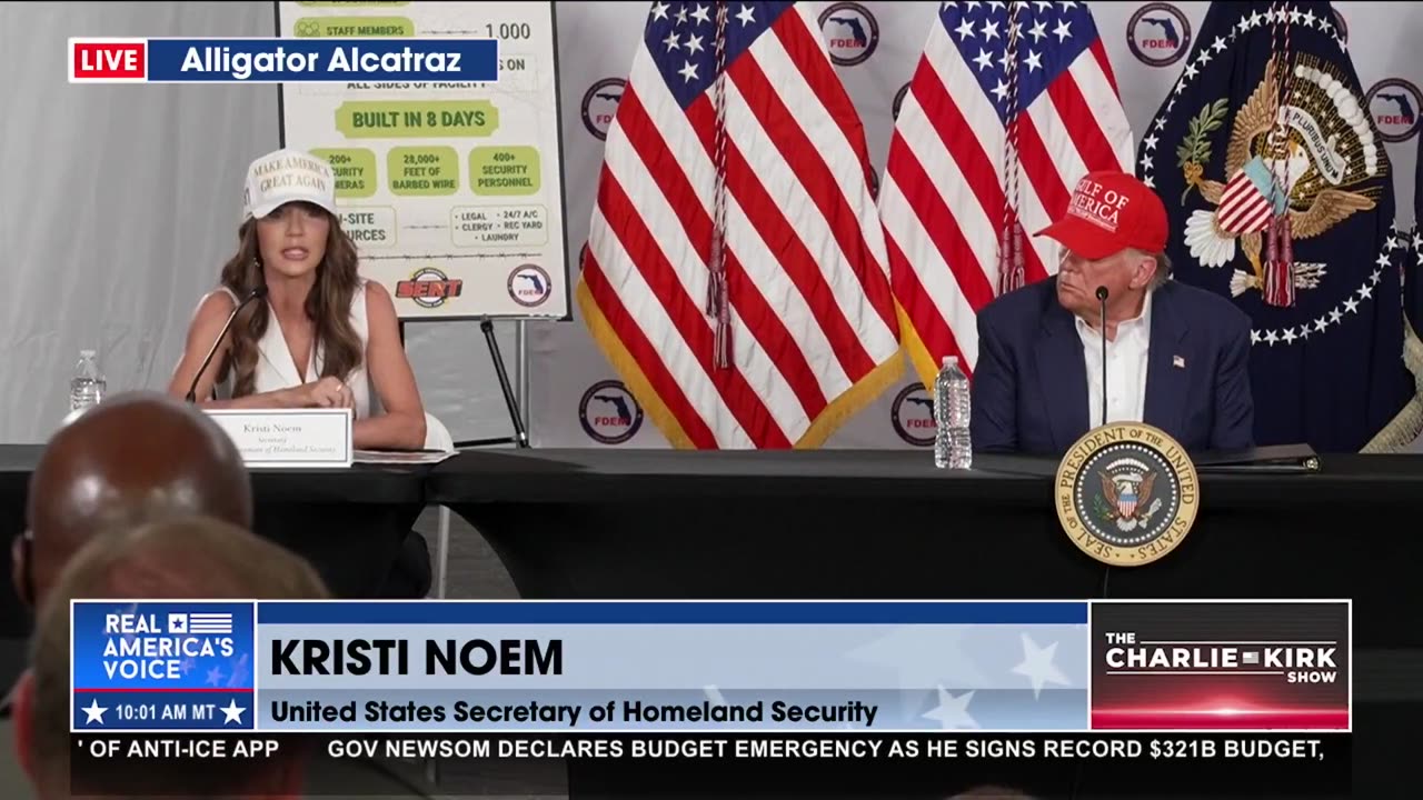 NOEM PRAISES TRUMP AND TELLS STORY OF ILLEGAL ALIEN CANNIBAL