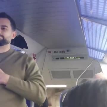 This fake asylum seeker is going crazy on a train in Germany because a group of