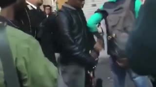 The local police in Rome carry out a check to seize the stolen goods, but are threatened