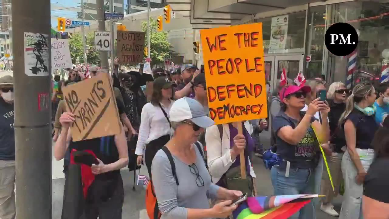 Bizarre Anti-Trump Protest Toronto