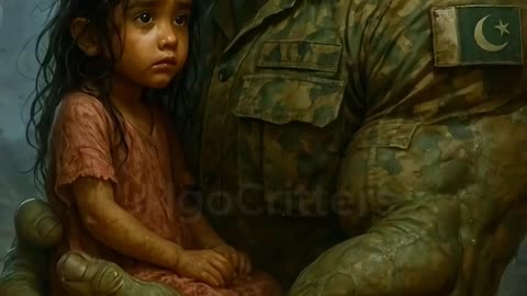 Pak Army's Green Hulk: Saving a cute girl. #shorts #trending #viral #hulk #army