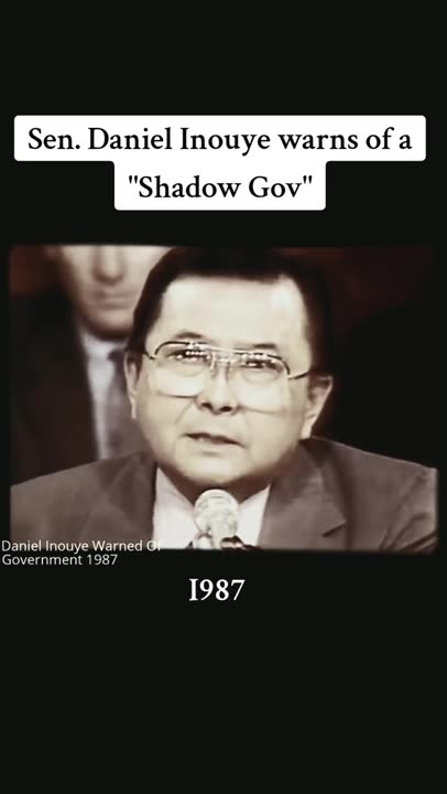 Senator Daniel Inouye in 1987 Warns Us