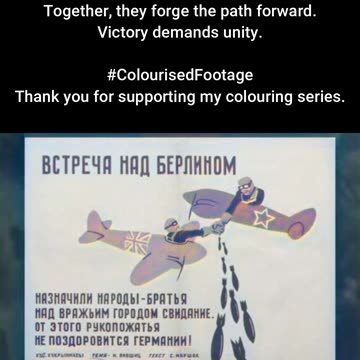 Allied Propaganda Poster of British-Soviet Alliance #ColourisedHistory