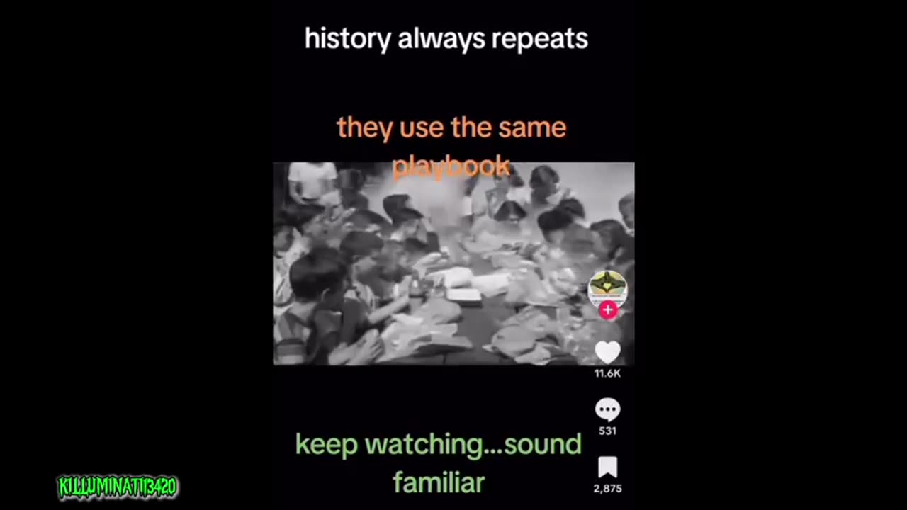 HISTORY Repeats they Use the Same Playbook