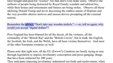 Article 5363 Video - International Public Notice: Alas, Poor England! By Anna Von Reitz