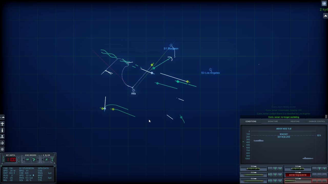 Alfa Vs 3 Nuclear Armed Submarines - Cold Waters with Epic Mod