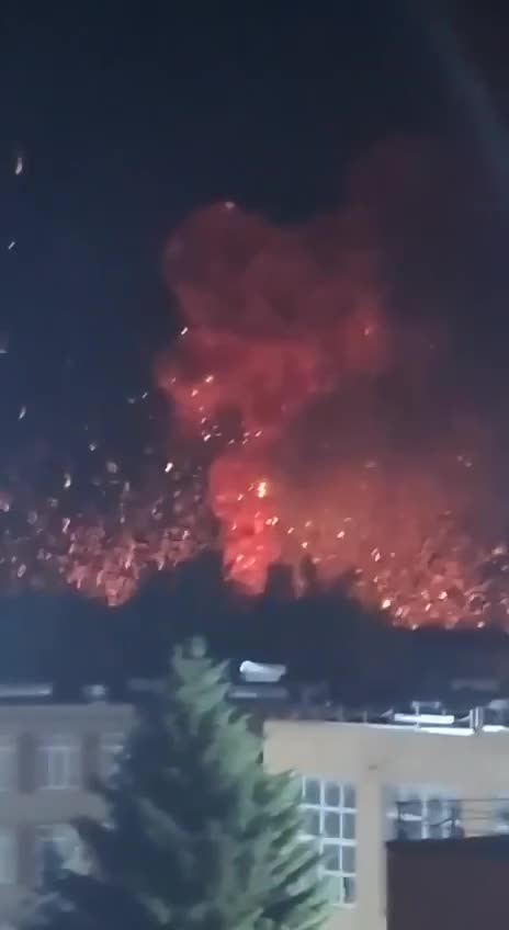 Incredible Detonation of Russian Ammunition Depot