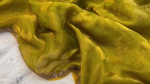 Glossy Chiffon saree with katdana lace work @ Just 1599/- ORDER WhatsApp 098806 44290