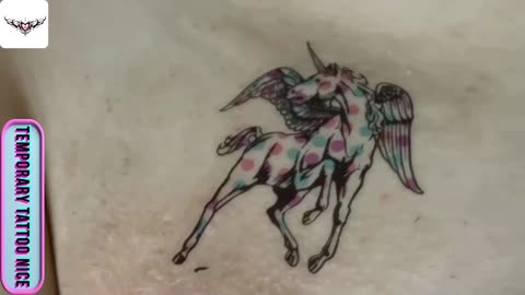 Colorful unicorn tattoses#temporarytattoo #temporarytattoos #temporarytattosticker