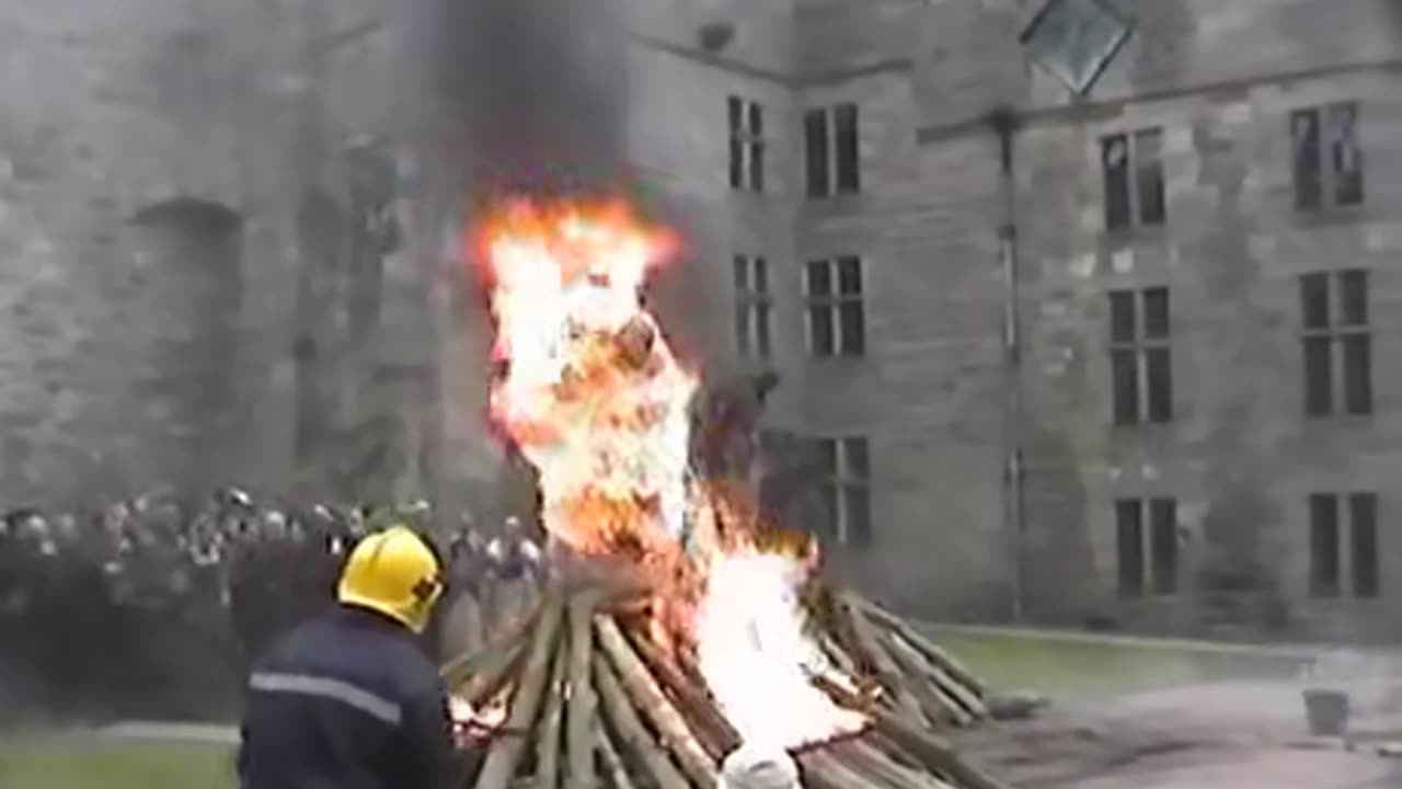 Actor Performs Stunning Fire Scene