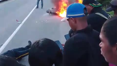 Grave accidente en la Troncal del Caribe deja un motociclista herido en Ciénaga