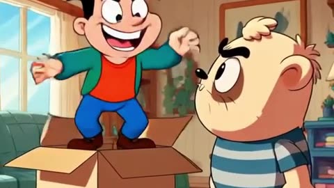 A mysterious cardboard box #foryou #cuteanimal #shorts #finn #cartoon #finncartoon