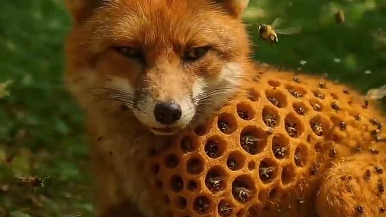 dog saves fox