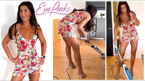 Clean With Me | Steam Cleaning in Summer Dress | 4K