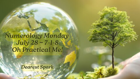 Monday, July 28, 2025 Numerology: 7-1-8 ~ Oh Practical Me!