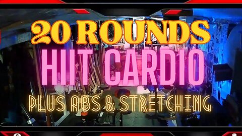 20 Rounds HIIT Cardio 30/90 timer/2 Rounds Abs Circuit with & stretching #hiit #hiitworkout