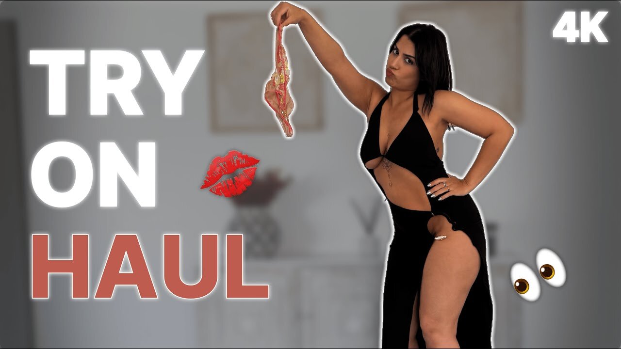 [4K] 💋 TRY ON HAUL | Robe Noire Très Moulante… Sans Rien Dessous ? 👀