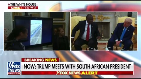 Trump shows mass killings of whites in South Africa to the Presidents face on TV