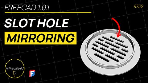 🚿 FreeCAD MultiTransform Pattern - FreeCAD Tutorial - Shower Drain 3D Model - FreeCAD Part Design