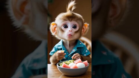 This baby monkey’s smile could light up the darkest day! 🐵☀️