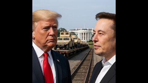 Did Trump speak with Elon? 250th Army Anniversary Parade. Tran full of Army vehicles on train cars