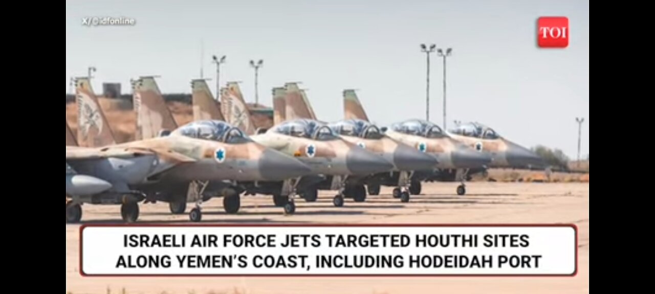 ISRAEL BOMBING THE "F" OUT OF HOUTHI