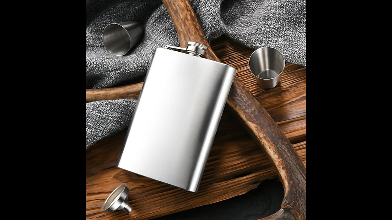 304 Stainless Steel Thickened Portable Small Wine Bottle