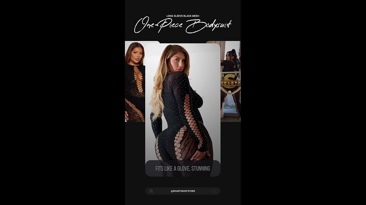 Long Sleeve Rhinestone Studded Cut Out Sheer Mesh Jumpsuit🖤